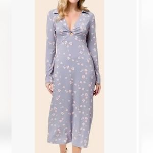 Wayf Lavender Floral Dress